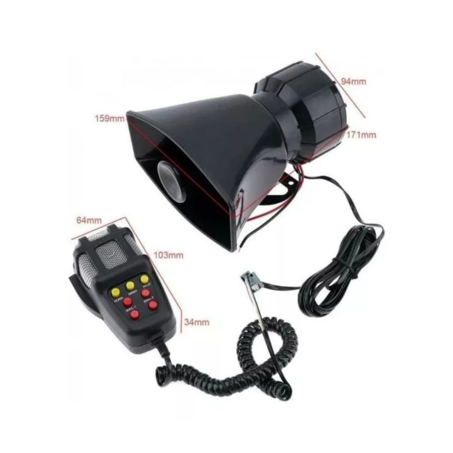 MEGÁFONO CLICK VENTAS BOCINA 12V 100W SIRENA POLICIAL - 2