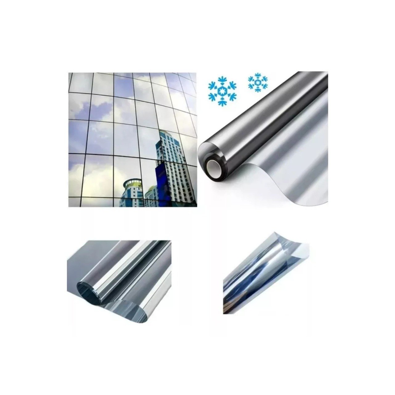 LÁMINA CLICK VENTAS PACK 10 ESPEJADAS PRIVACIDAD VENTANA EFECTO ESPEJO 1MX60CM PLATEADO - 2