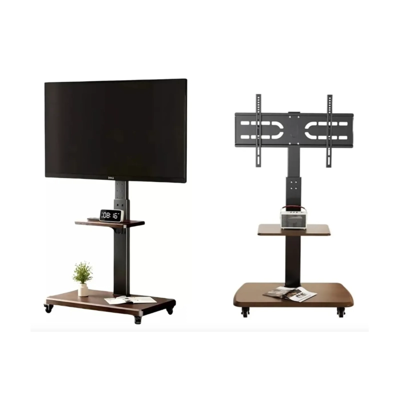 SOPORTE TV RACK MOVIL CON RUEDAS 32 A 75 BASE PEDESTAL STAND - 3