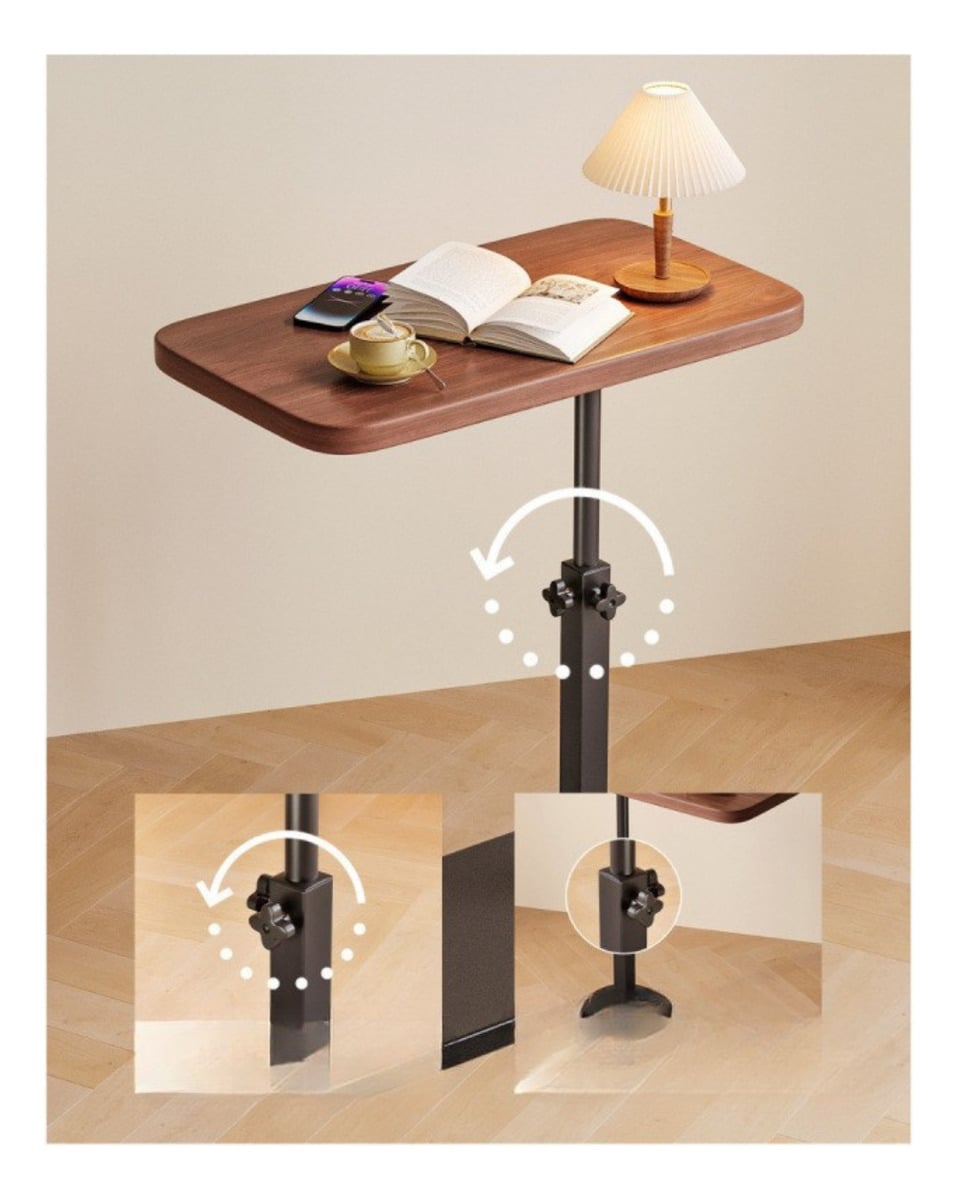 MESA AUXILIAR EN FORMA DE C DE ALTURA AJUSTABLE GIRATORIA - 2