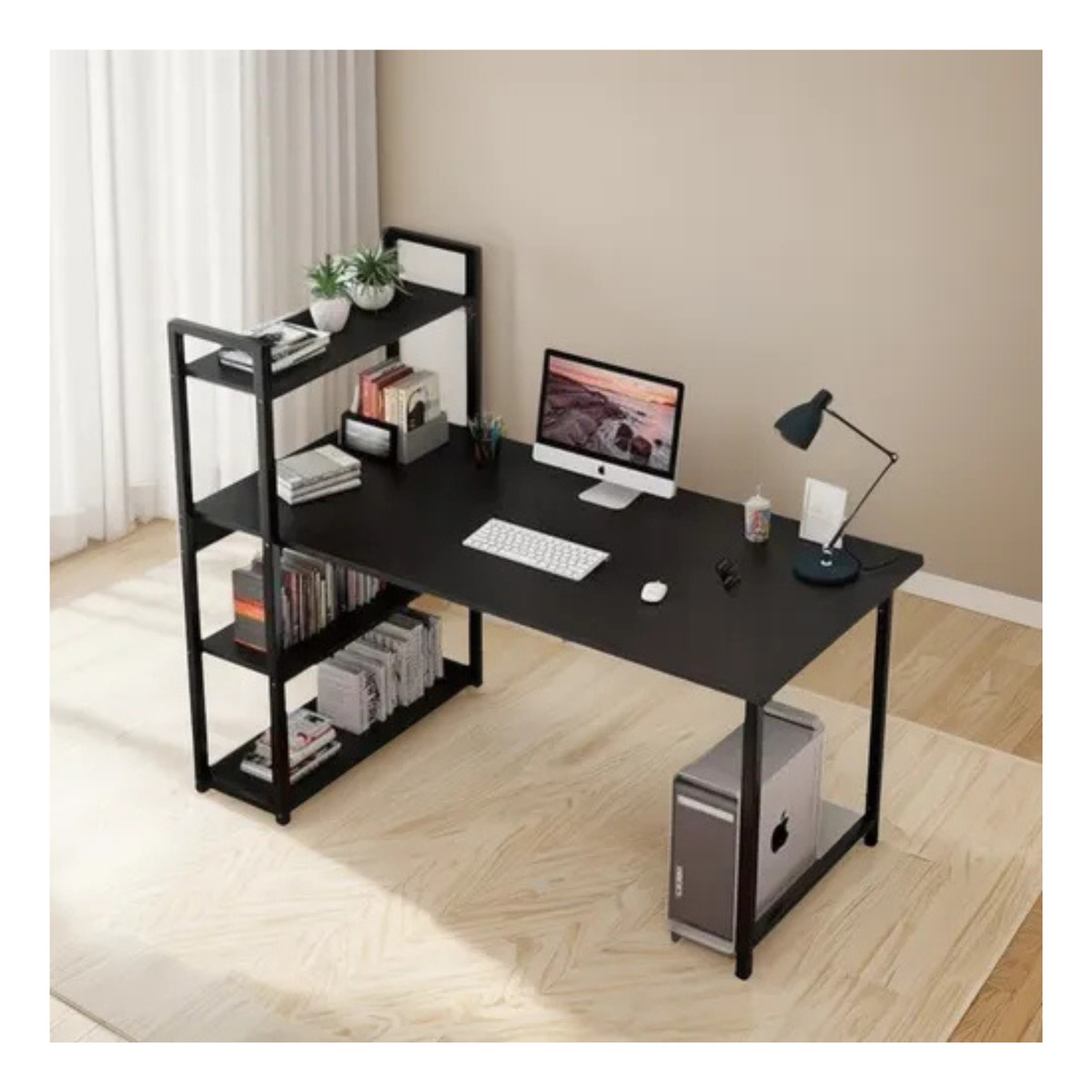 ESCRITORIO PREMIUM RESISTENTE PRO CON 3 ESTANTES 120X55CM - 2