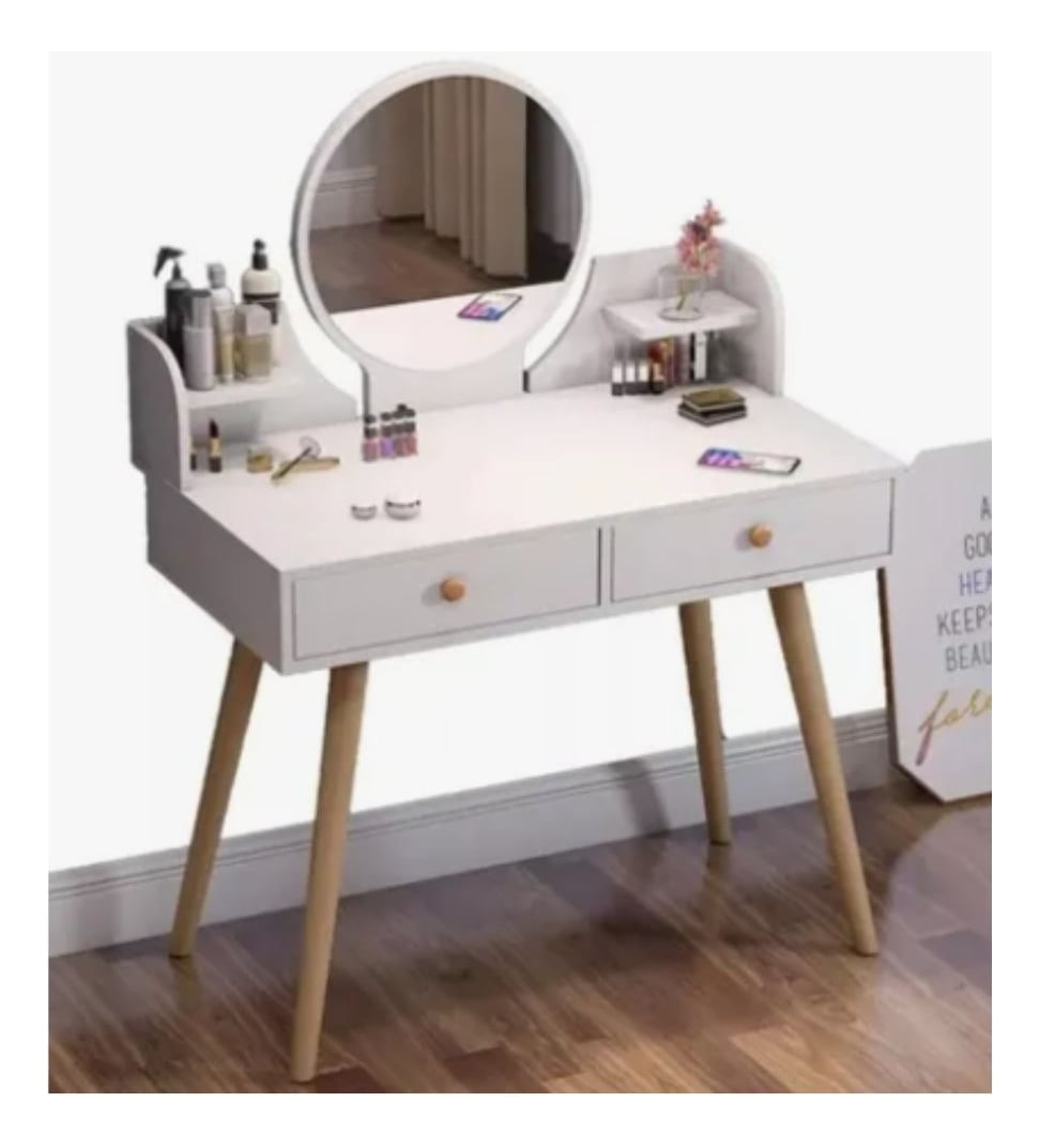 TOCADOR MADERA CON ESPEJO 60*40*73CM CON LUZ LED - 2
