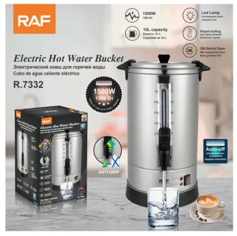 HERVIDOR DISPENSADOR DE AGUA ELECTRICO 10L 1500W RAF - 4