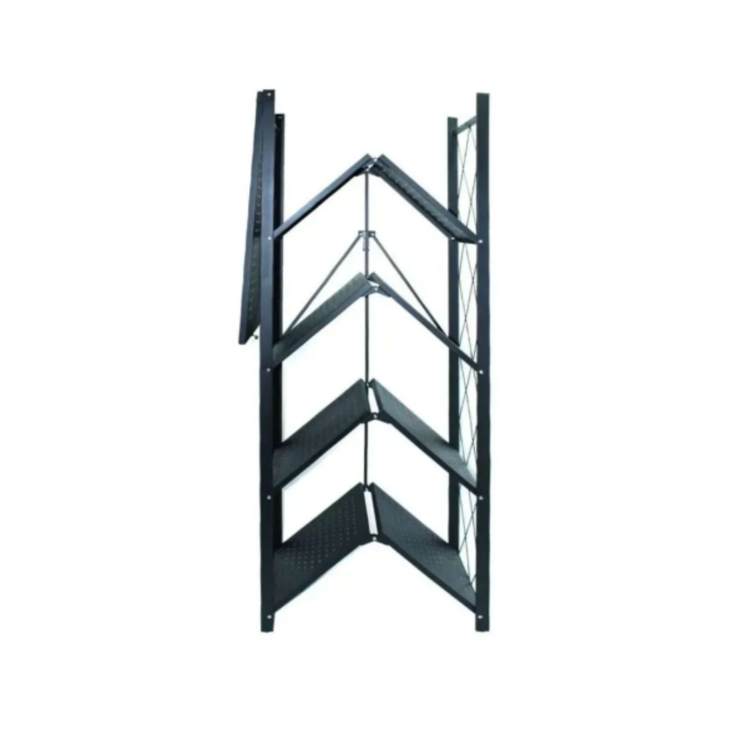 ESTANTE PLEGABLE MULTIUSO METAL 5 NIVELES CON RUEDAS - 3