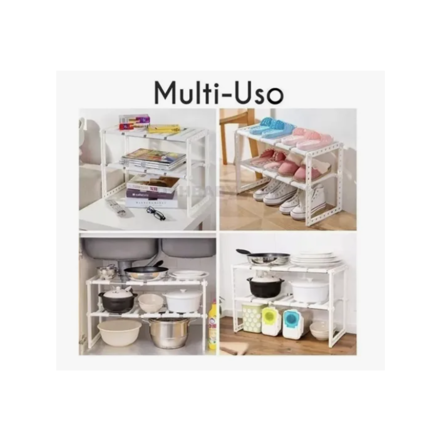 ORGANIZADOR ESTANTES DE COCINA MULTIUSO DE OLLAS BAÑO REPISA - 2