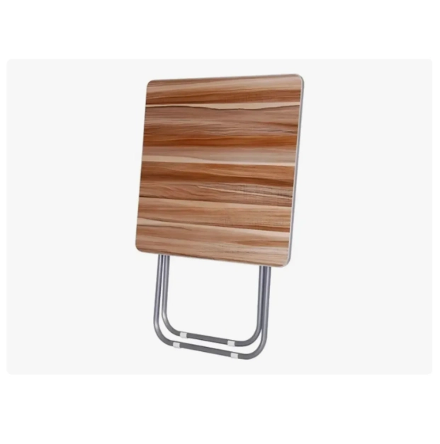 MESA PLEGABLE PORTATIL MULTIFUNCIONAL CUADRADA 80X80CM MARRON - 2