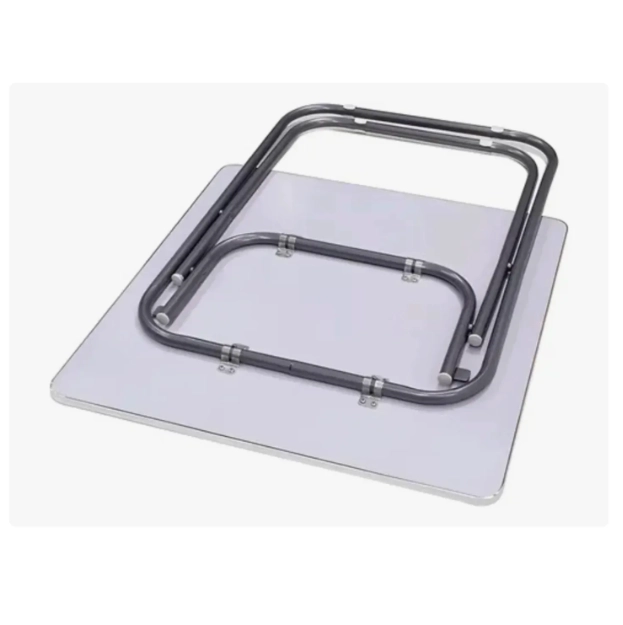 MESA PLEGABLE PORTATIL MULTIFUNCIONAL CUADRADA 80X80CM MARRON - 3