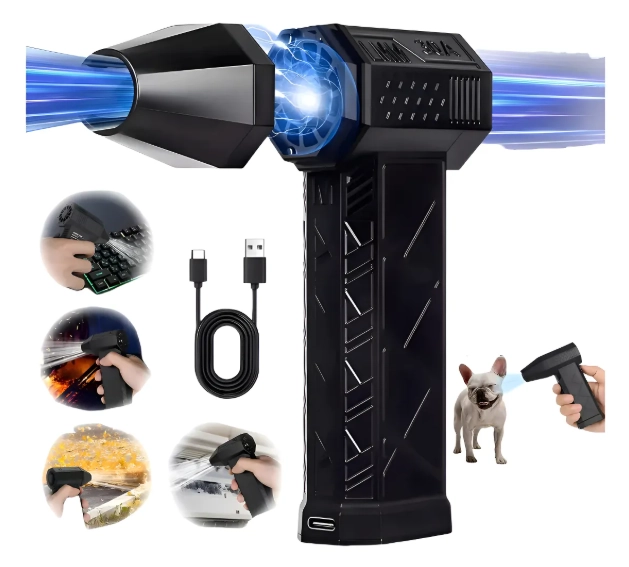 VENTILADOR TURBO SOPLADOR USB 130000 RPM 3 VELOCIDADES 200W RECARGABLE - 1