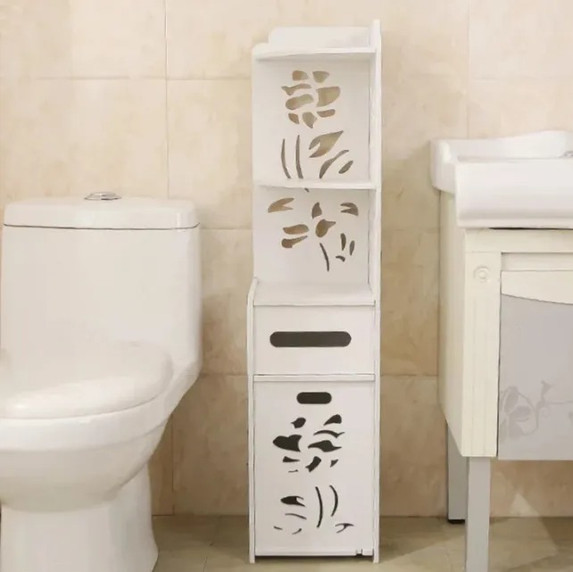 ESTANTE ORGANIZADOR ESQUINERO DE BAÑO MULTIFUNCIONAL BLANCO NV - 2