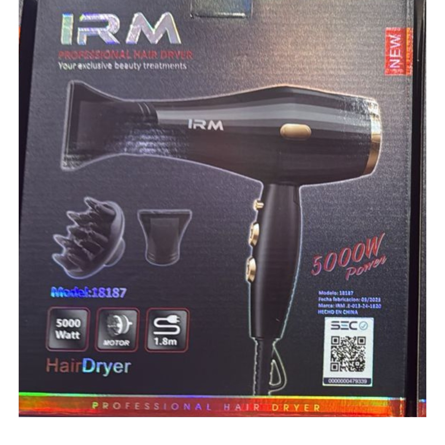 SECADOR DE PELO PROFESIONAL DE 5000W | ALTA POTENCIA  MD COD13576 - 6