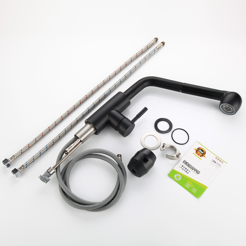 GRIFO PARA LAVAPLATOS MONOMANDO LLAVE EXTENSIBLE NEGRO MATE (CANILLA EXTENSIBLE) CN - 5