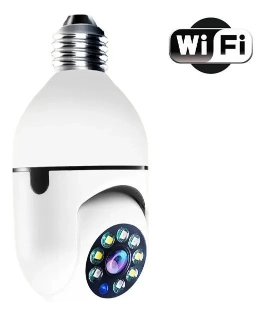 CAMARA IP AMPOLLETA MOTORIZADA 360° E27 1080P JORTAN 5G BLANCO MD COD9008 - 4