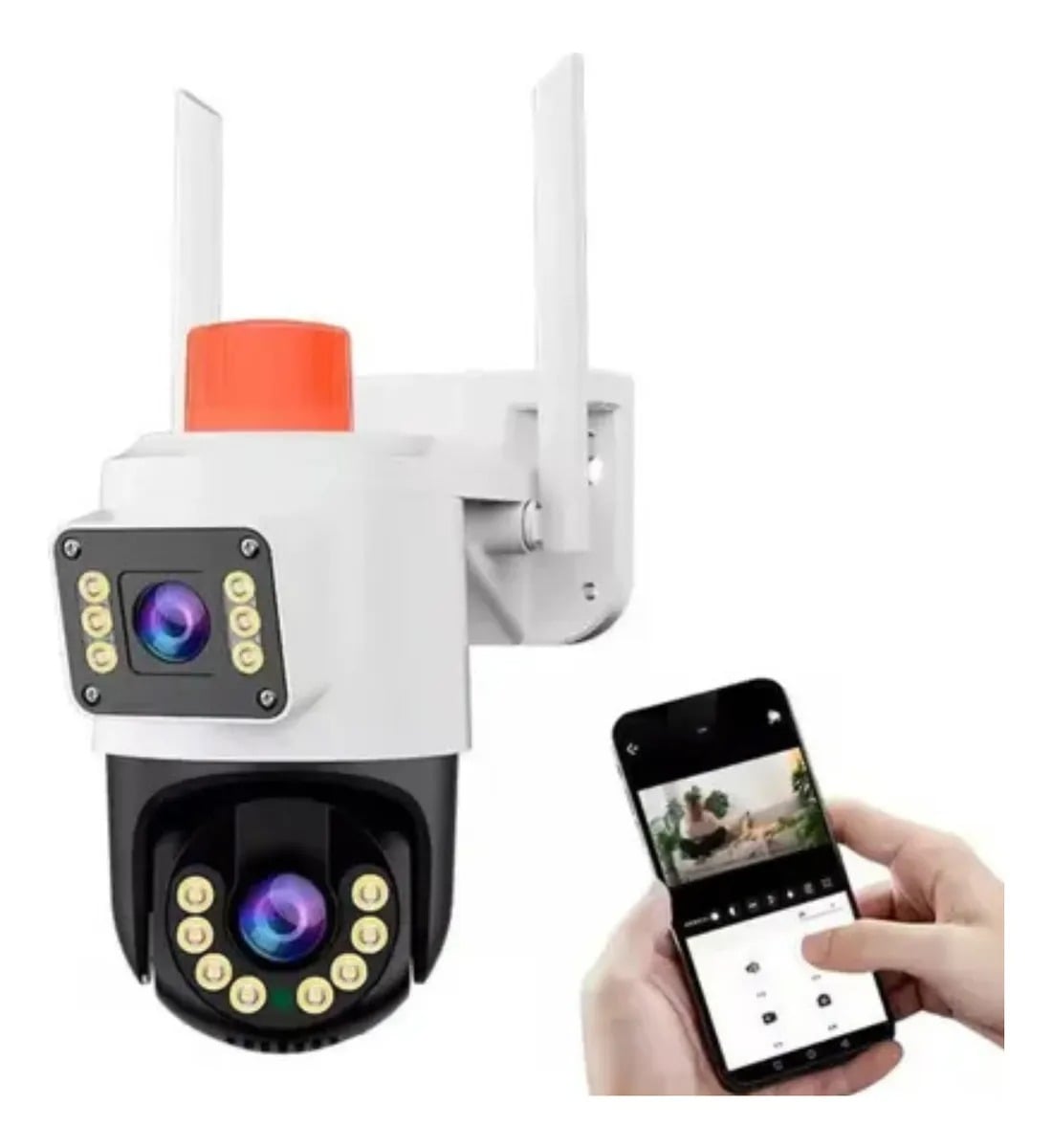 CAMARA DE SEGURIDAD DUAL JORTAN 5G APP YOOSE 2 ANTENA BLANCO MD COD13647 - 4