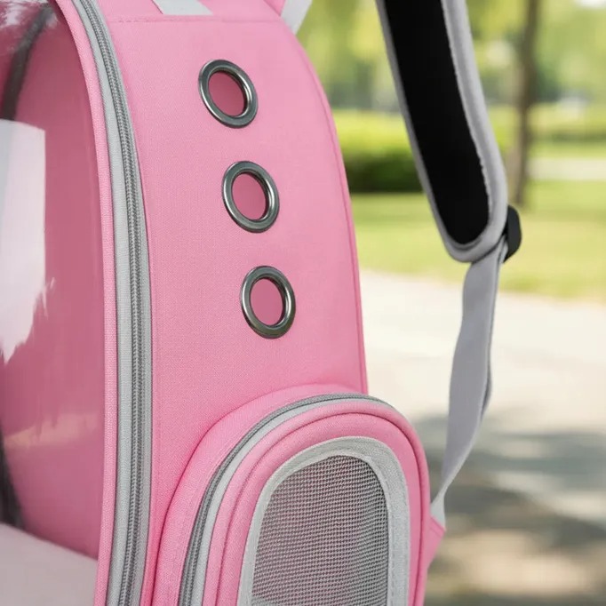 MOCHILA TRANSPORTE PARA MASCOTAS TRANSPARENTE  TC - 3