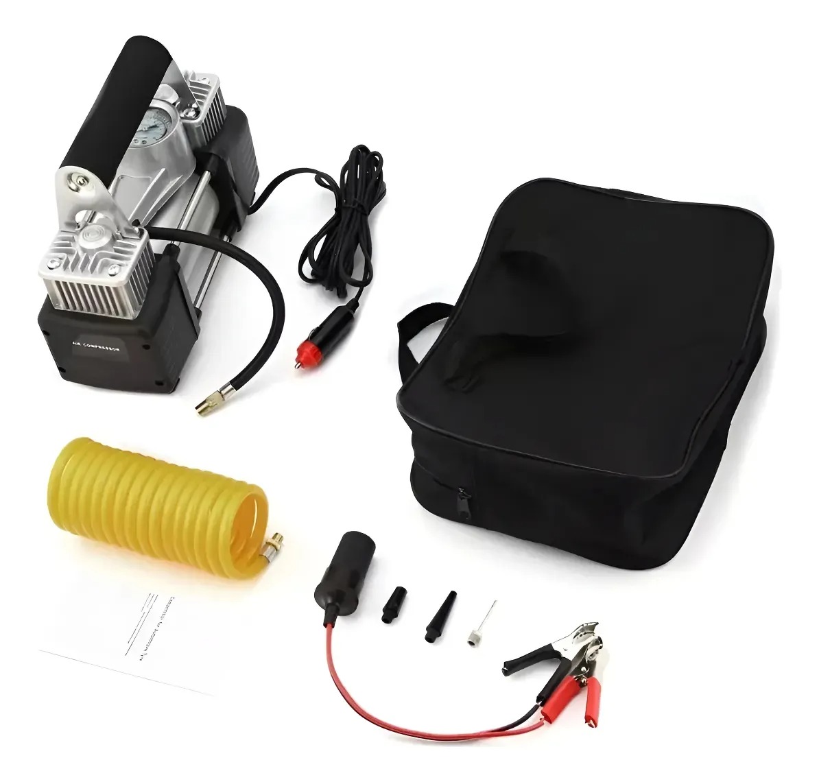 COMPRESOR DE AIRE PORTATIL 2 CILINDROS POTENCIA 4X4 NEGRO MONOFASICA TC - 2