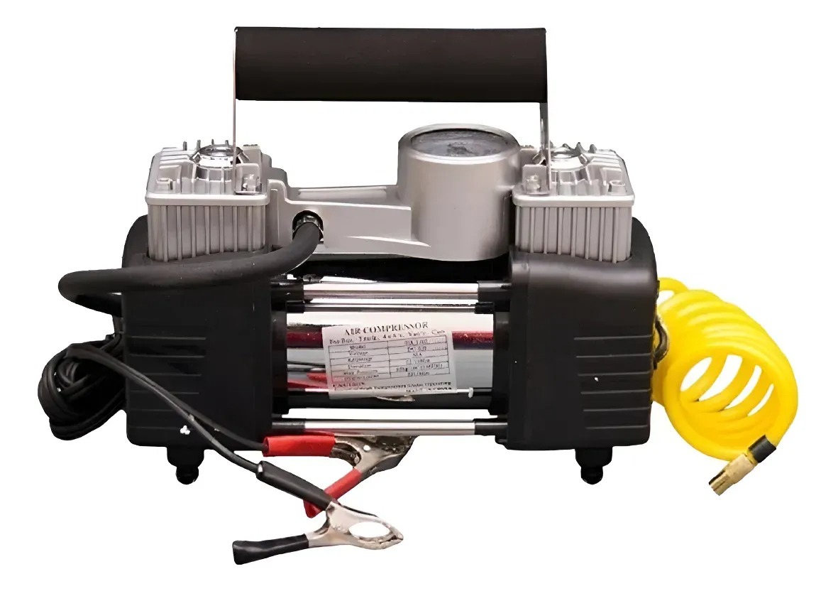 COMPRESOR DE AIRE PORTATIL 2 CILINDROS POTENCIA 4X4 NEGRO MONOFASICA TC - 4