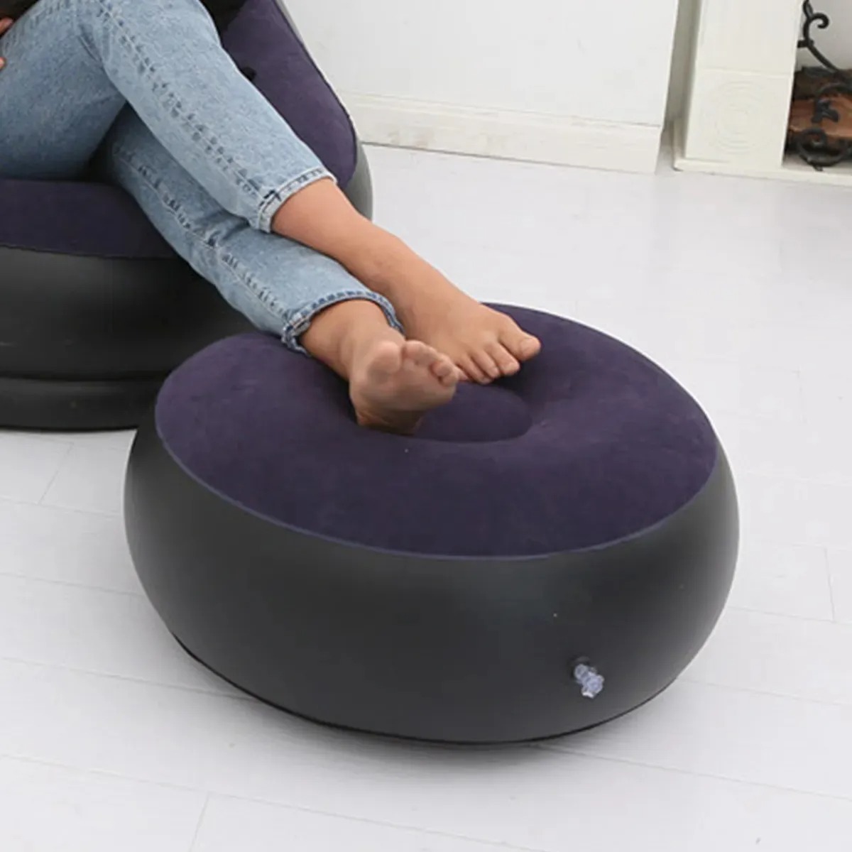 SILLON INFLABLE PUFF TUMBONA CON REPOSA PIES SOFA INFLABLE CF - 5