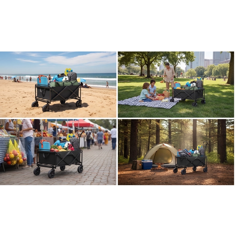 CARRITO PLEGABLE CAMPING MULTIFUNCIONAL 66X47 - 5