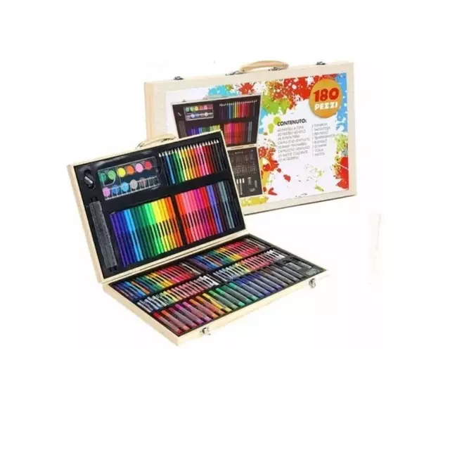 KIT DE ARTE CON MALETIN 180 PIEZAS ARTE Y PINTURA - 1
