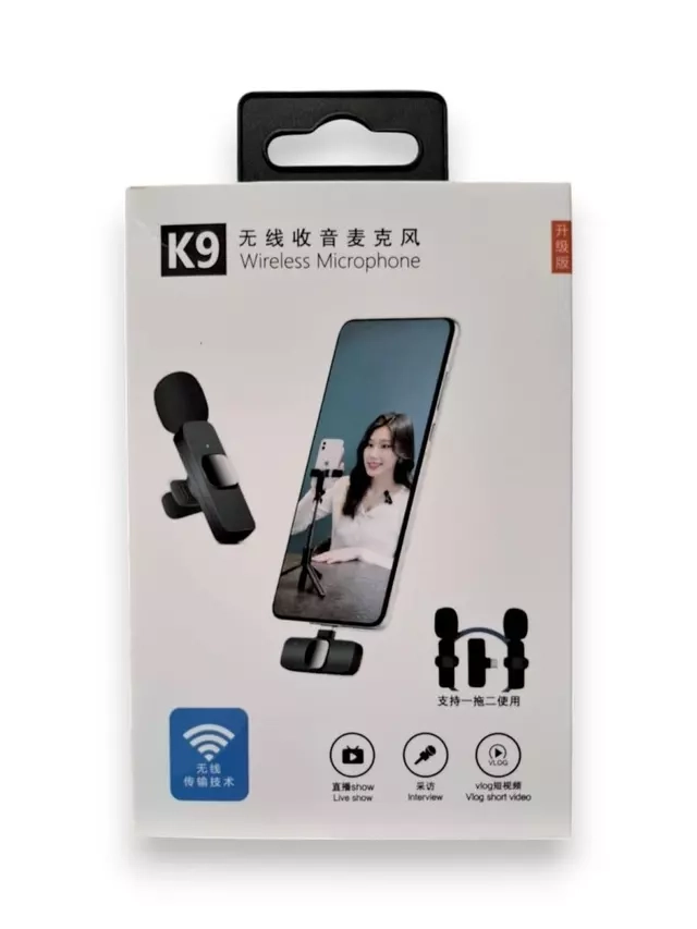 MICROFONO LAVALIER K9 - IDEAL PARA ENTREVISTAS Y PODCASTS - 1