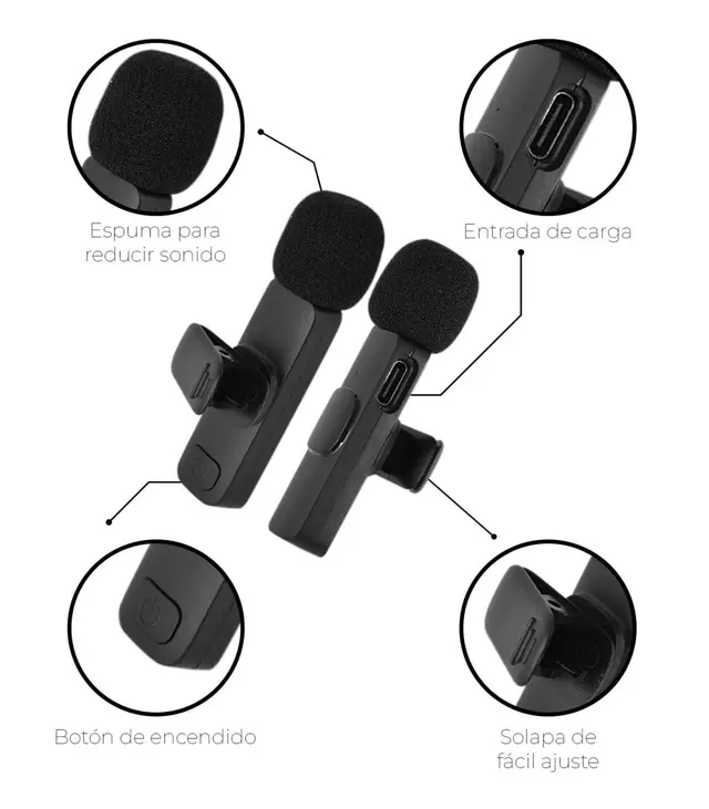 MICROFONO LAVALIER K9 - IDEAL PARA ENTREVISTAS Y PODCASTS - 3