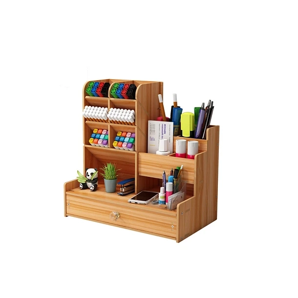 ORGANIZADOR PORTALAPICES LAPICES/PLUMONES ESCRITORIO MADERA - 1