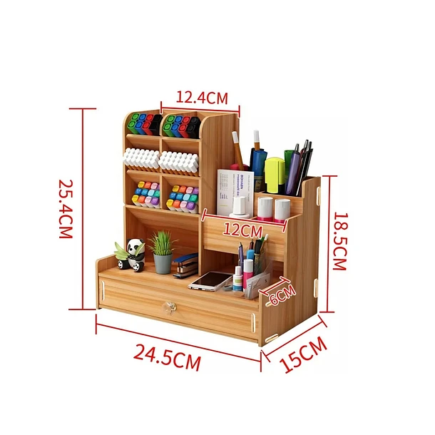 ORGANIZADOR PORTALAPICES LAPICES/PLUMONES ESCRITORIO MADERA - 2