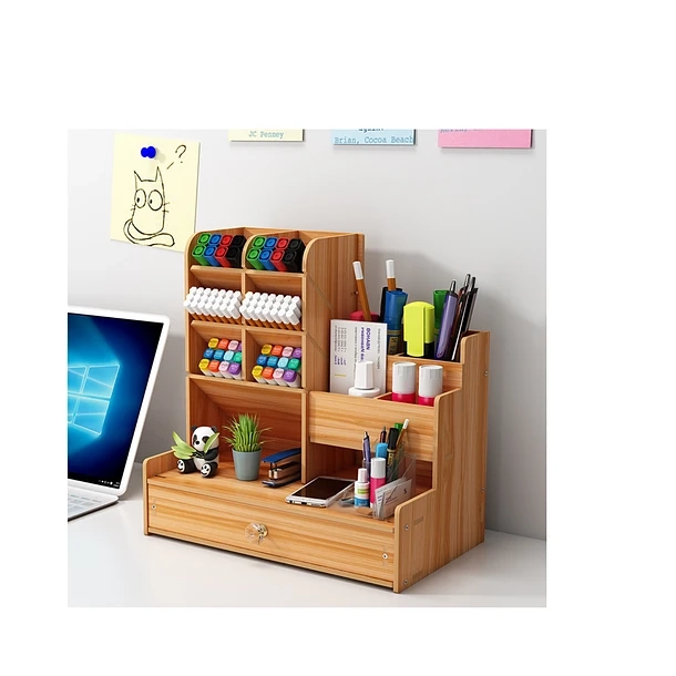ORGANIZADOR PORTALAPICES LAPICES/PLUMONES ESCRITORIO MADERA - 3
