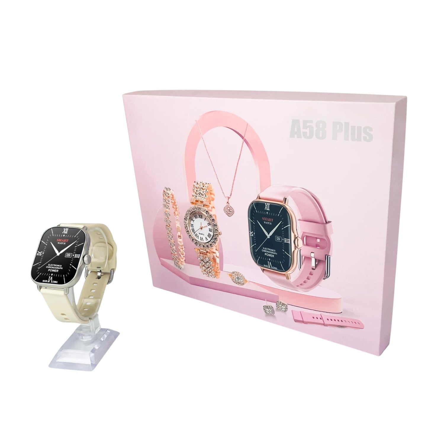 SMARTWATCH A58 CON PANTALLA TACTIL HD | RELOJ INTELIGENTE DEPORTIVO | RESISTENTE AL AGUA - 1
