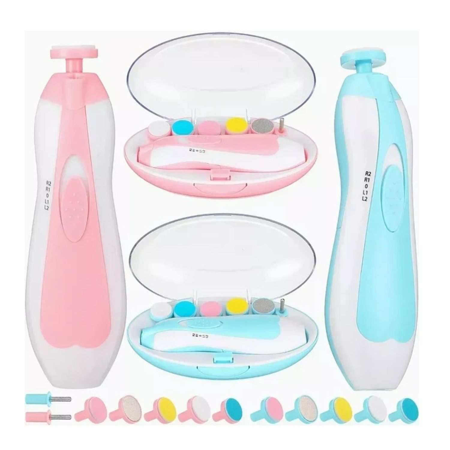 CORTADOR DE UÑAS ELE CTRICO A PILAS BEBES PULIDOR LIMADOR - 1