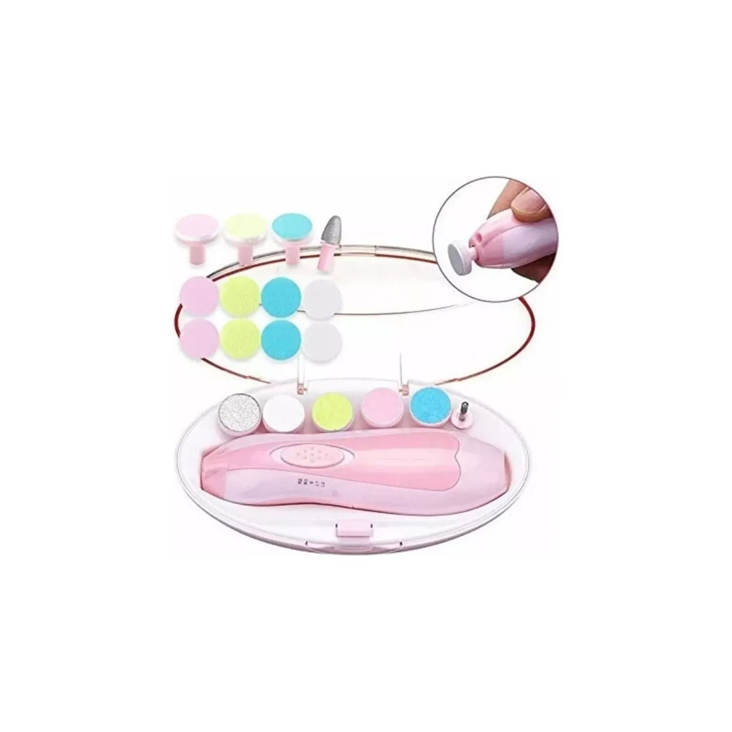 CORTADOR DE UÑAS ELE CTRICO A PILAS BEBES PULIDOR LIMADOR - 3
