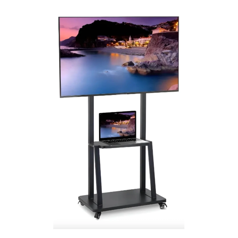 SOPORTE TV RACK MOVIL CON RUEDAS 32 A 75 PULGADA NEGRO 1700S - 1