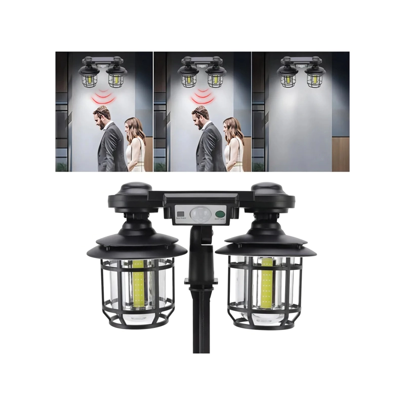 FAROL LAMPARA SOLAR EXTERIOR DOBLE SENSOR MOVIMIENTO 192 COB + CONTROL - 3