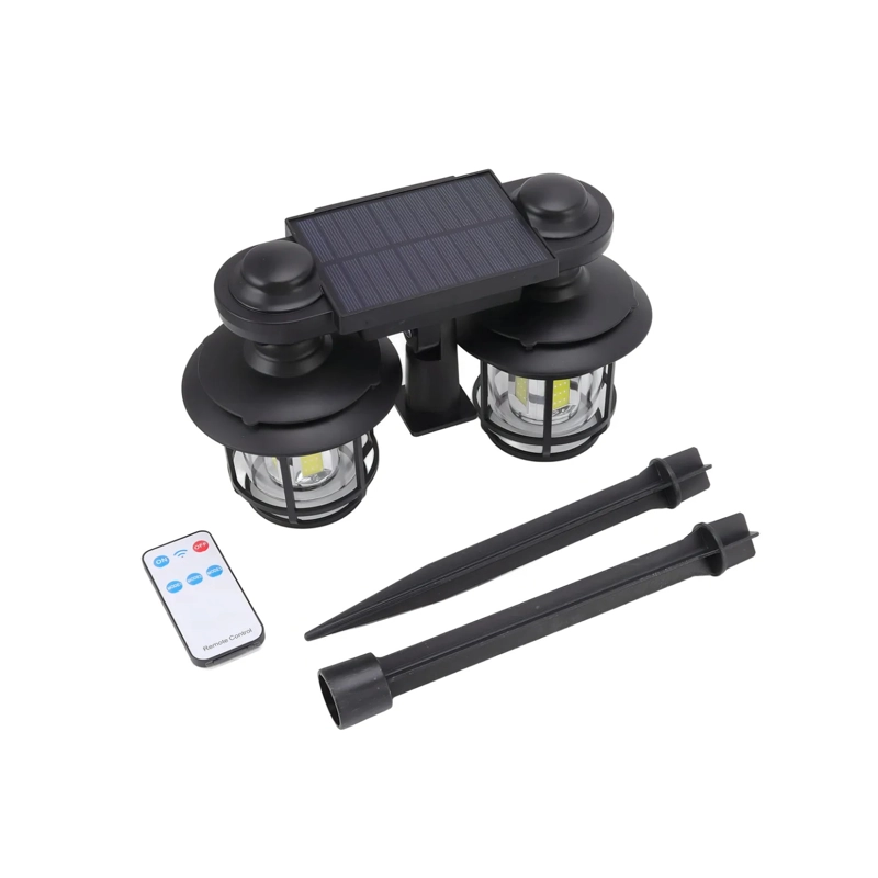 FAROL LAMPARA SOLAR EXTERIOR DOBLE SENSOR MOVIMIENTO 192 COB + CONTROL - 4