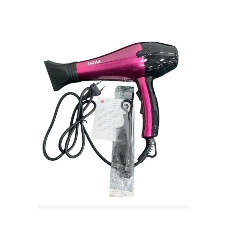 SECADOR DE CABELLO PROFESIONAL 3000W IRM 3 ACCESORIOS COLOR ROJO Y NEGRO - 4