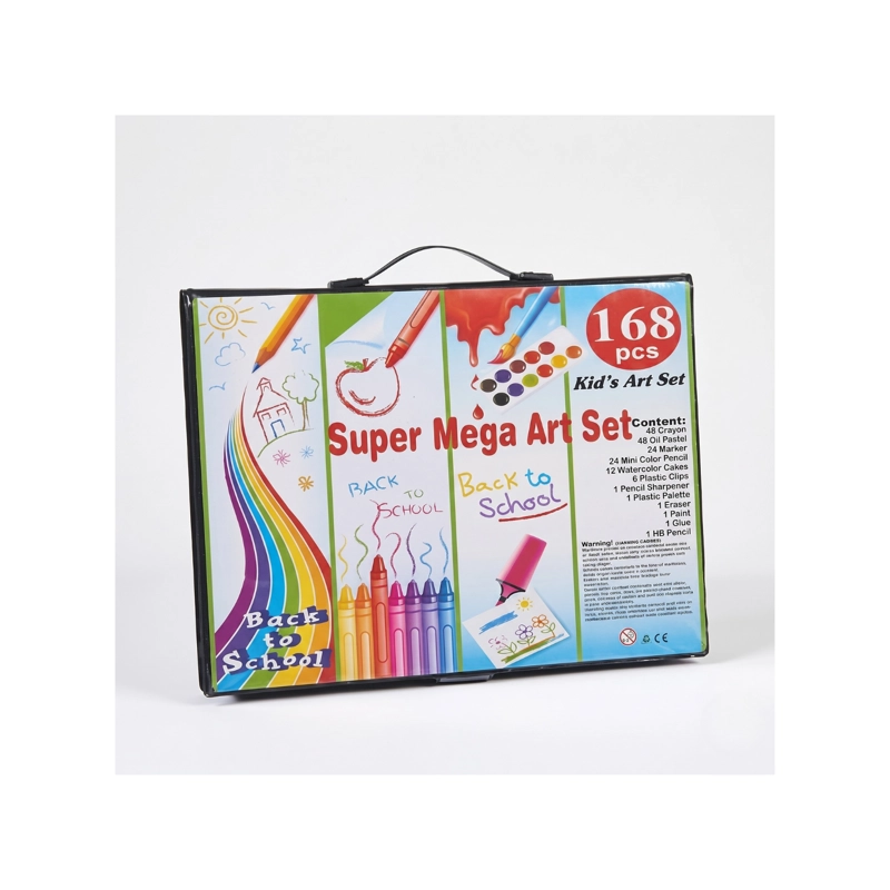 SET DE ARTE Y PINTURA PARA NIÑOS MALETIN 168 PIEZAS - KIT DE DIBUJO - 2