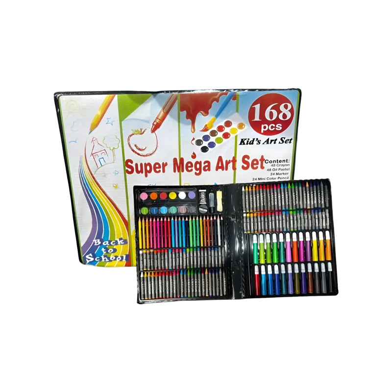 SET DE ARTE Y PINTURA PARA NIÑOS MALETIN 168 PIEZAS - KIT DE DIBUJO - 4