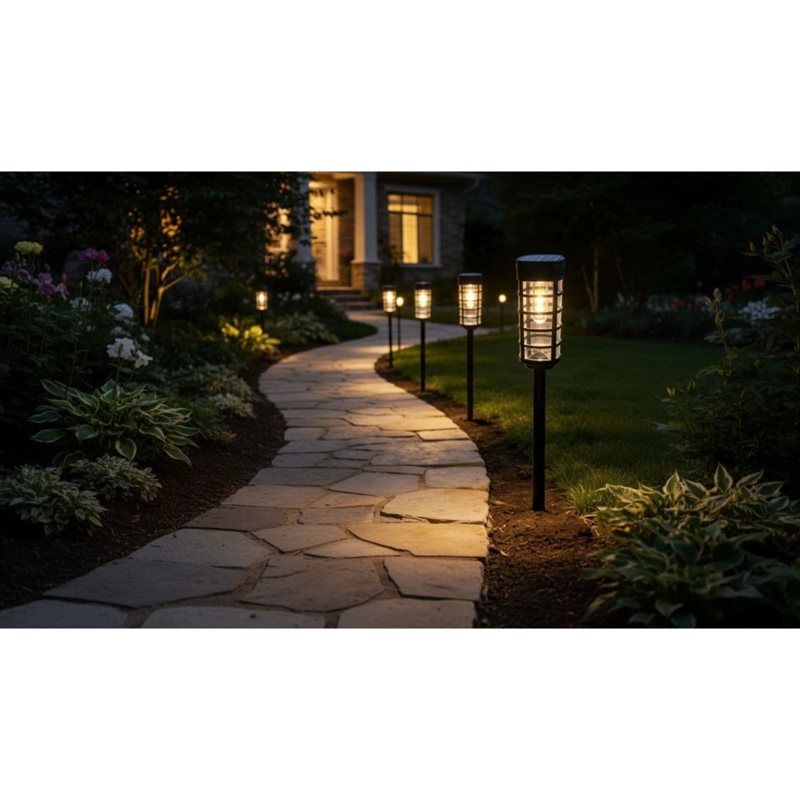 FOCO SOLAR ESTACA Y PARED 2 EN 1 - SENSOR DE MOVIMIENTO, LUZ LED CALIDA Y RESISTENTE AL AGUA - 2