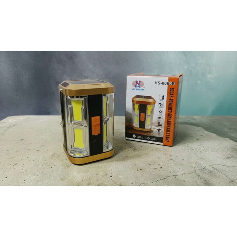 LAMPARA LED SOLAR 4 POTENTES LUCES CALIDAS Y PANEL INTEGRADO - 2