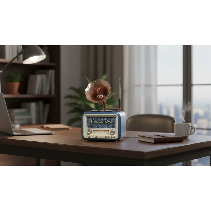 RADIO PORTATIL RETRO IRM-06103  BANDAS AMFMSW  CONECTIVIDAD BLUETOOTH, USB - 4
