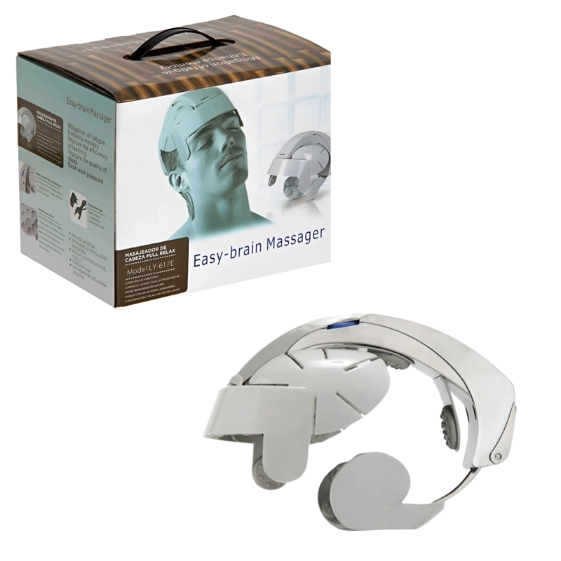MASAJEADOR DE CABEZA EASY BRAIN LY-617E  TECNOLOGIA DE VIBRACION RELAJANTE - 1