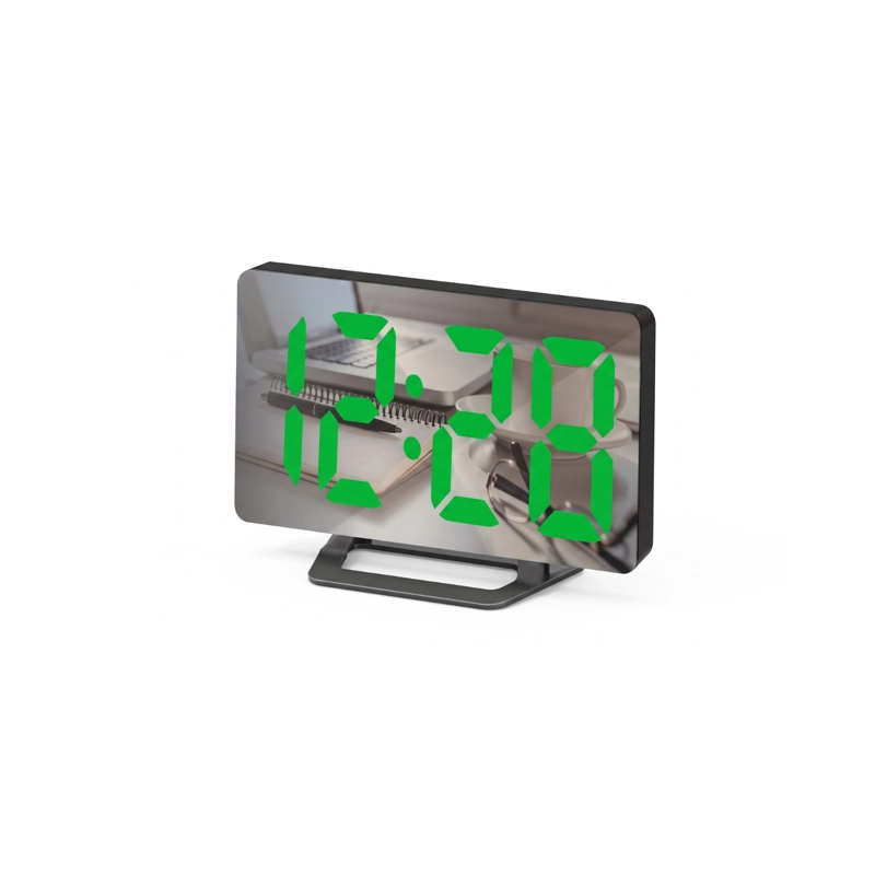 RELOJ DESPERTADOR DIGITAL LED MIRROR EFECTO ESPEJO - 2