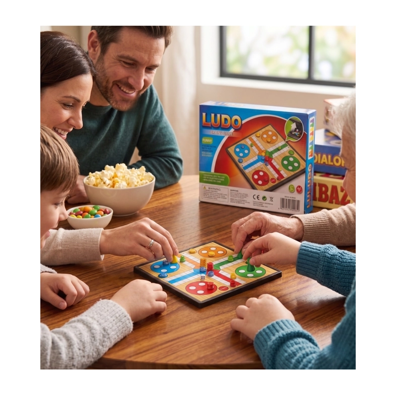 JUEGO DE MESA LUDO FAMILIAR PORTATIL PEQUEÑO - ENTRETENIMIENTO Y ESTRATEGIA - 2