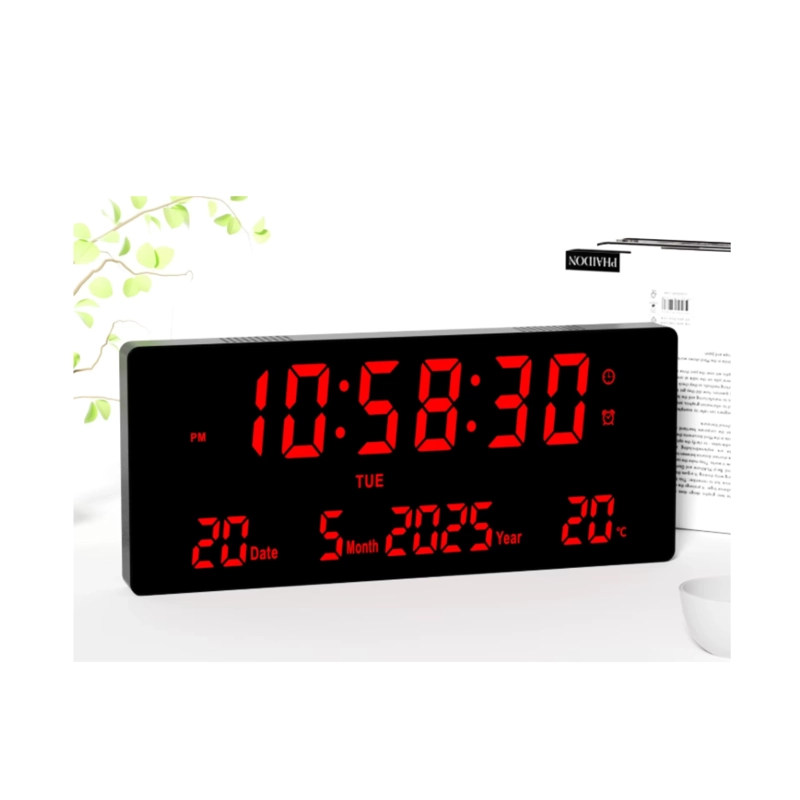 RELOJ MURAL DIGITAL LED JH3615N FECHA TEMPERATURA Y ALARMA - 3