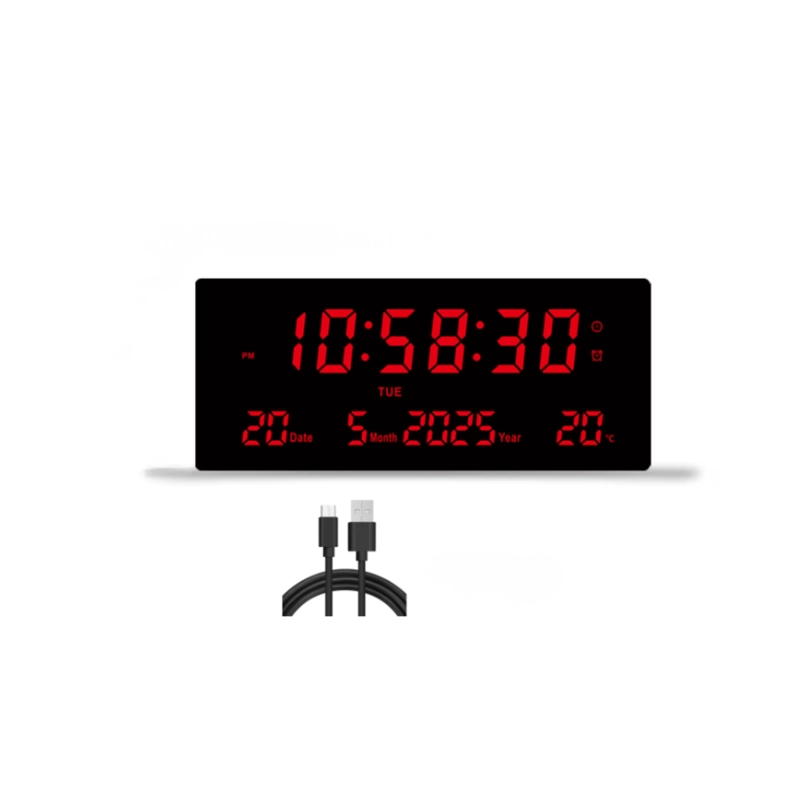 RELOJ MURAL DIGITAL LED JH3615N FECHA TEMPERATURA Y ALARMA - 4