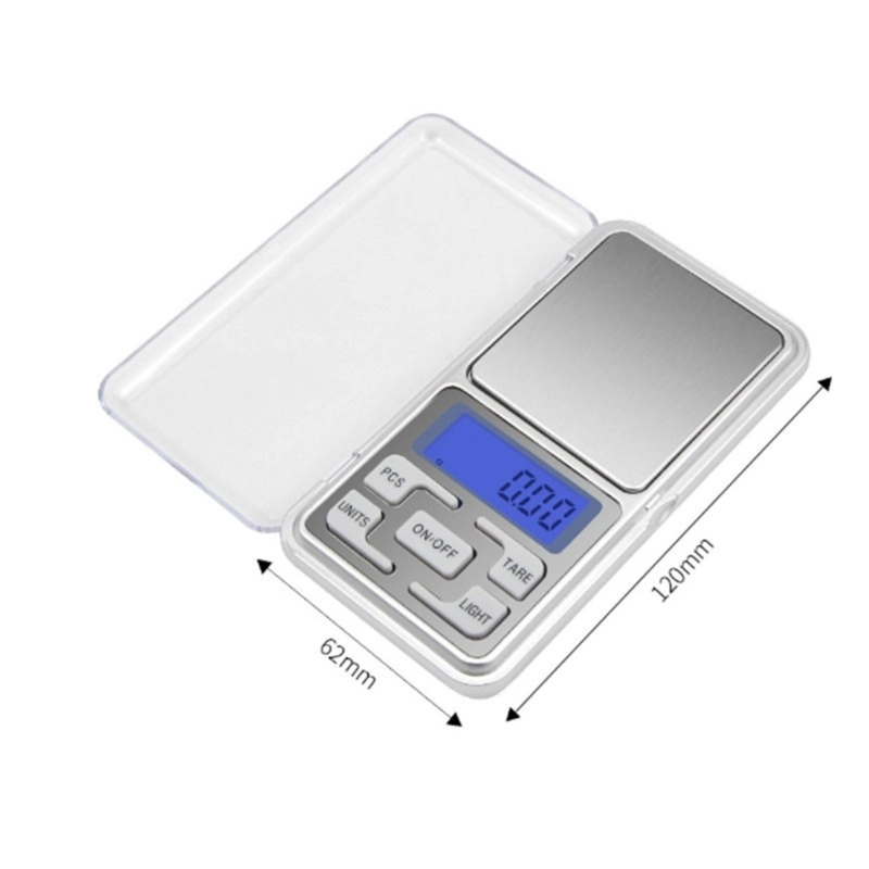 MINI BALANZA DIGITAL DE PRECISION  PESAJE DE 0.01G A 200G  PANTALLA LCD RETROILUMINADA - 6