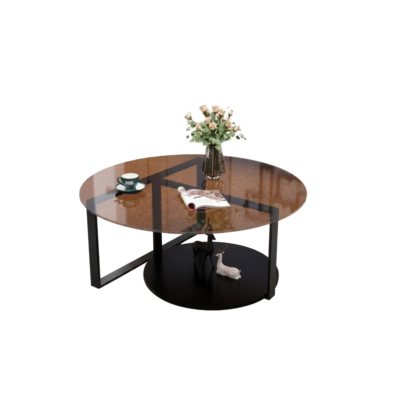 MESA DE CENTRO MODERNA DE VIDRIO TEMPLADO 60X60X46 CM MOD-10271 - 5