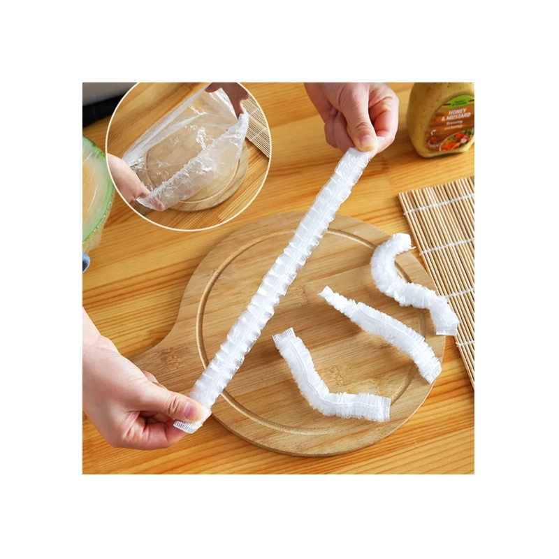PACK 100 CUBIERTAS ELASTICAS DESECHABLES PARA ALIMENTOS Y PLATOS - 3