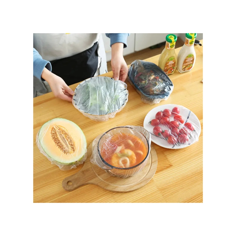 PACK 100 CUBIERTAS ELASTICAS DESECHABLES PARA ALIMENTOS Y PLATOS - 6
