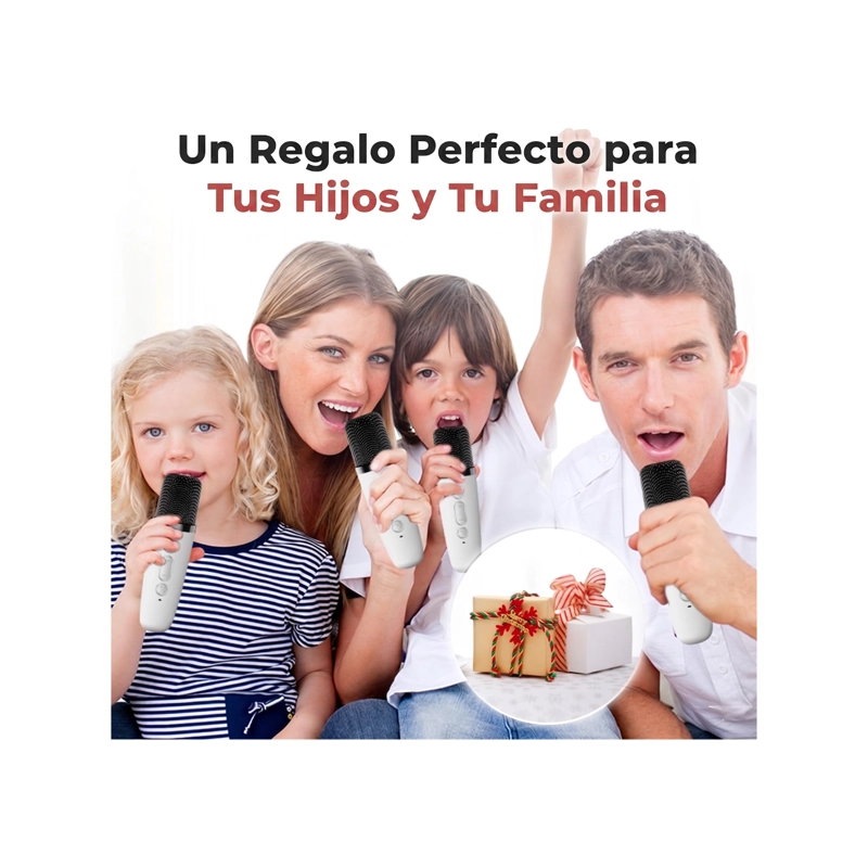 MINI PARLANTE KARAOKE PORTATIL K12 BLUETOOTH CON MICROFONO INALAMBRICO Y LUCES RGB - 4